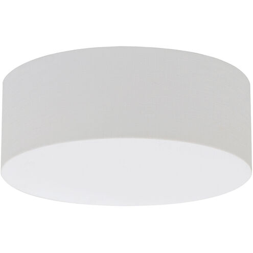 Anton 1 Light 12 inch Linen White Flush Mount Ceiling Light