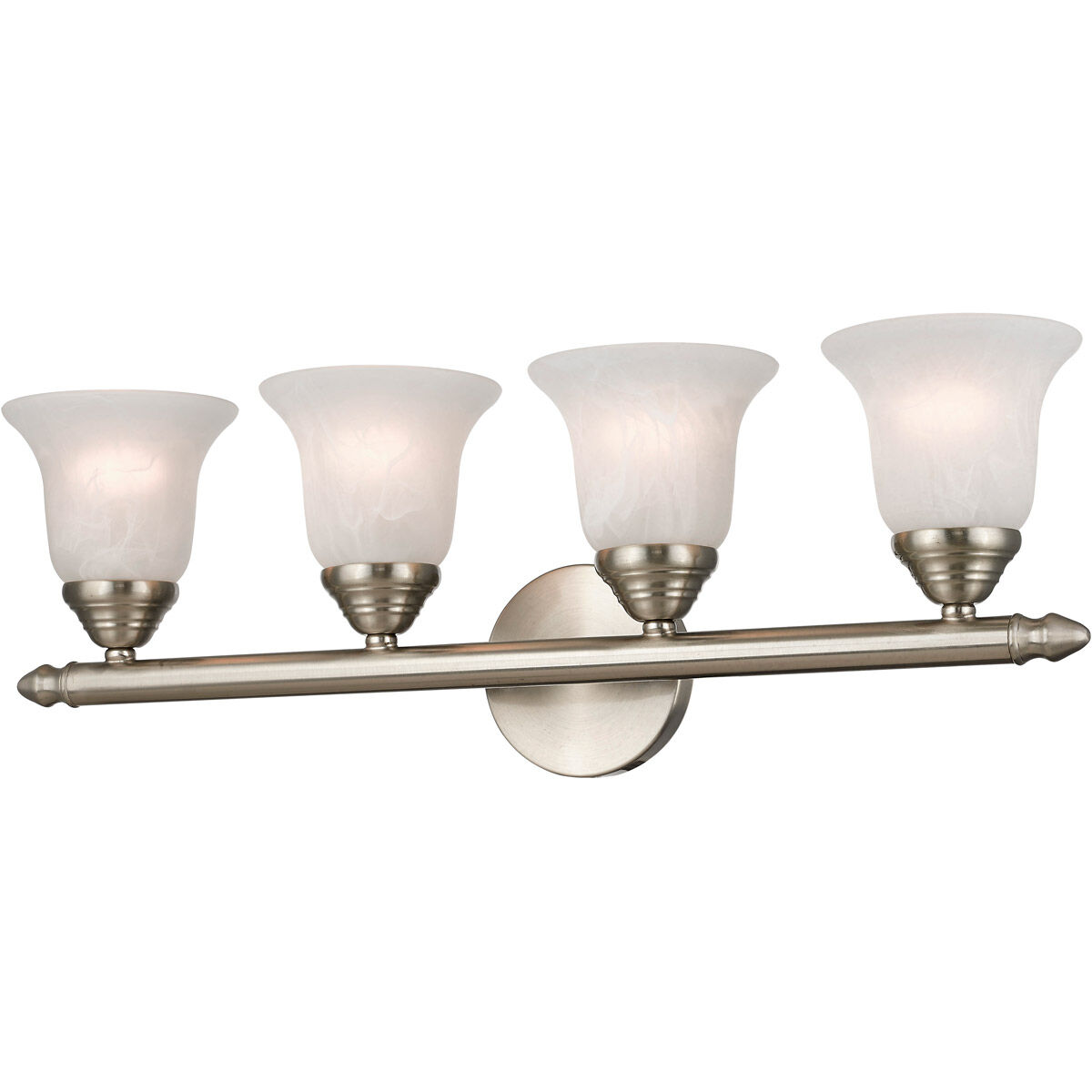 Neptune 4 Light 24 inch Brushed Nickel Bath Vanity Wall Light
