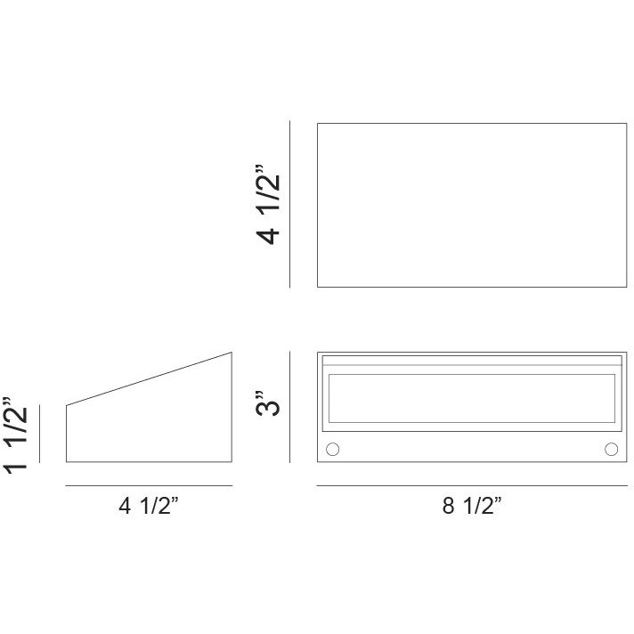 Dakota LED 8.5 inch Matte Black Wall Sconce Wall Light