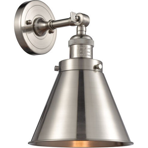 Franklin Restoration Appalachian 1 Light 8 inch Brushed Satin Nickel Semi-Flush Mount Ceiling Light, Franklin Restoration