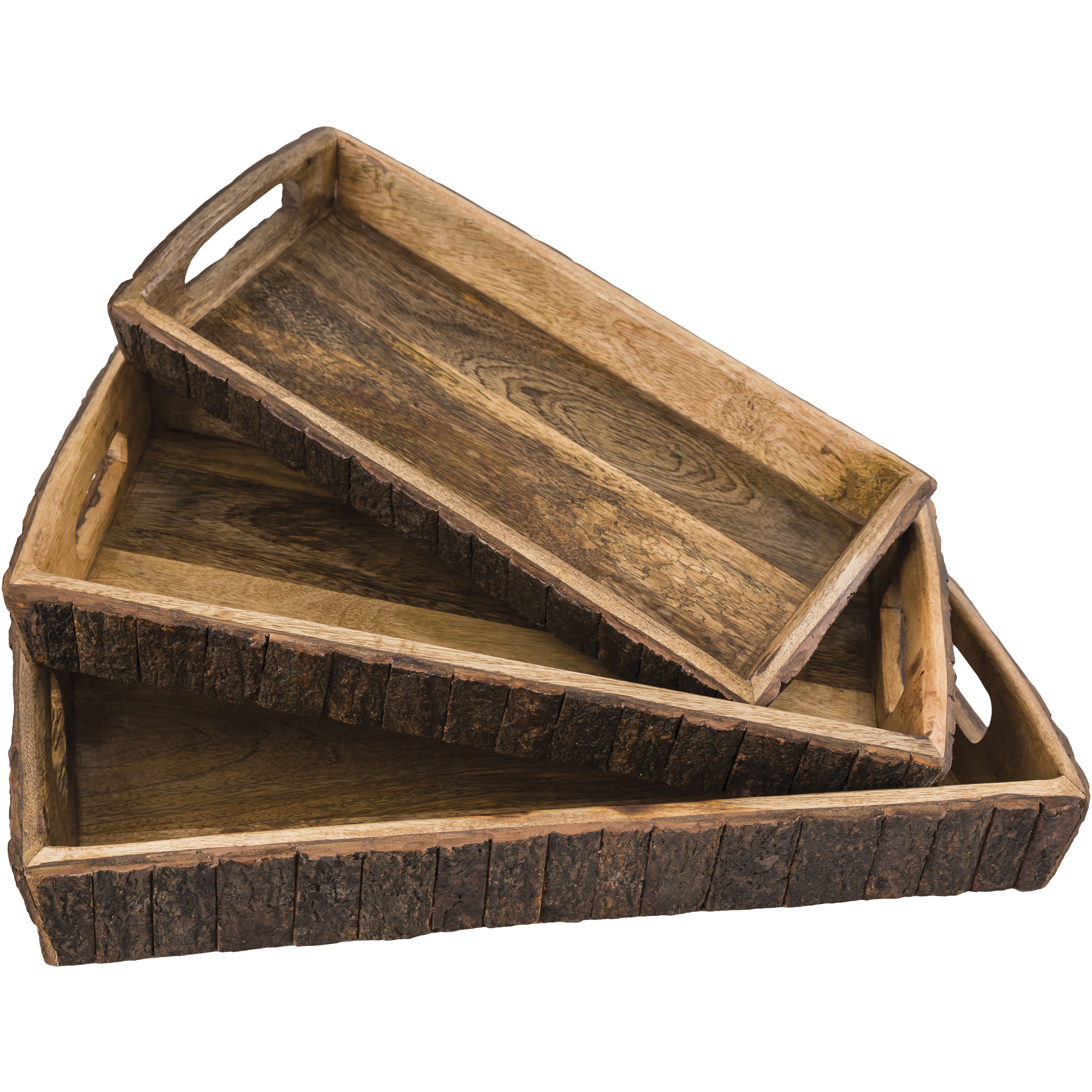 Hollingsworth Natural Tray, Set of 3
