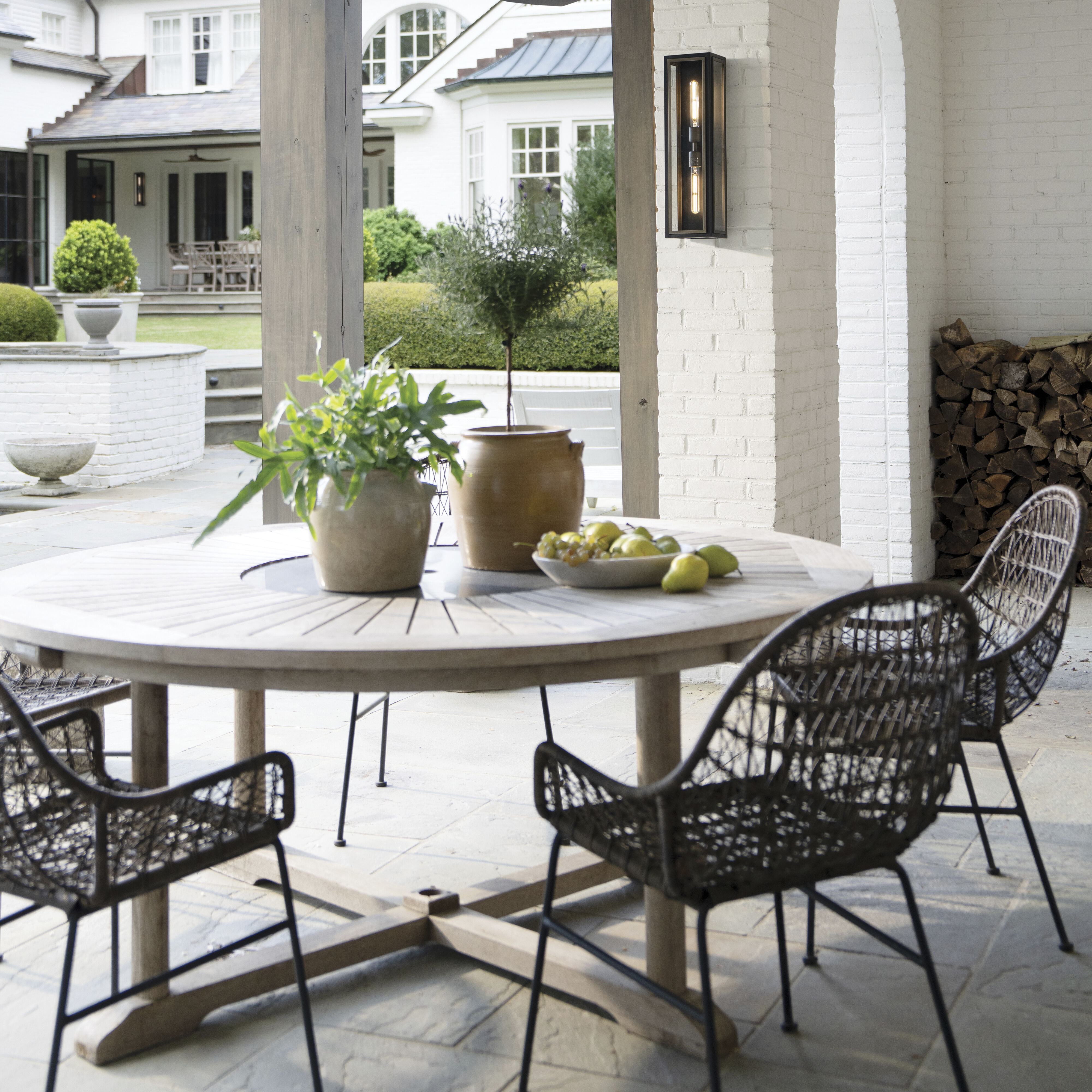 Shaw 2 Light 24 inch Black with Burnished Bronze Outdoor Wall Mount