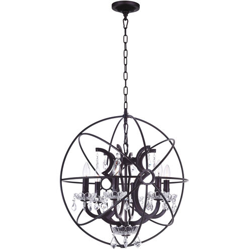 Campechia 6 Light 22 inch Brown Up Chandelier Ceiling Light
