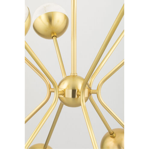 Saratoga LED 51 inch Aged Brass Chandelier Ceiling Light