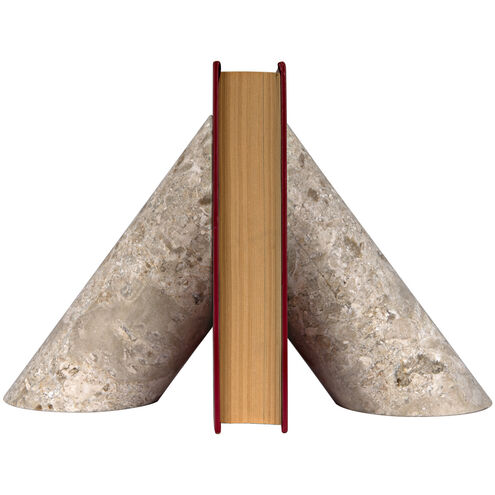 Architectural 8.5 X 3 inch White Marble Bookends