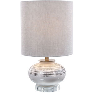 Lenta 23 inch 150.00 watt Off-white with Dark Bronze Ceramic Accent Lamp Portable Light