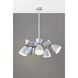 Oscar 5 Light 34 inch White with Antique Brass 5-Head Pendant Ceiling Light