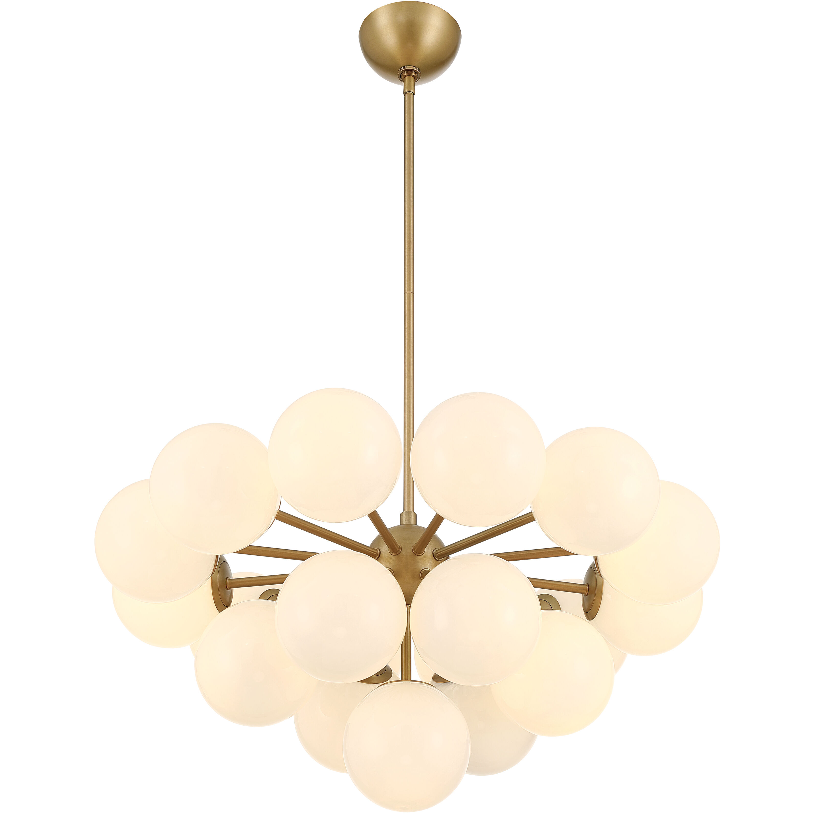 Lunara 19 Light 28 inch Legacy Brass Convertible Chandelier/Semi-Flush Mount Ceiling Light