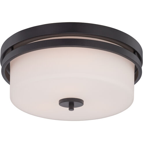 Parallel 3 Light 15 inch Aged Bronze Flush Mount Ceiling Light