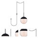 Eclipse 1 Light 10 inch Black and Frosted White Pendant Ceiling Light