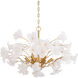 Bloome 6 Light 29 inch Legacy Brass Chandelier Ceiling Light in Clear Handmade Glass