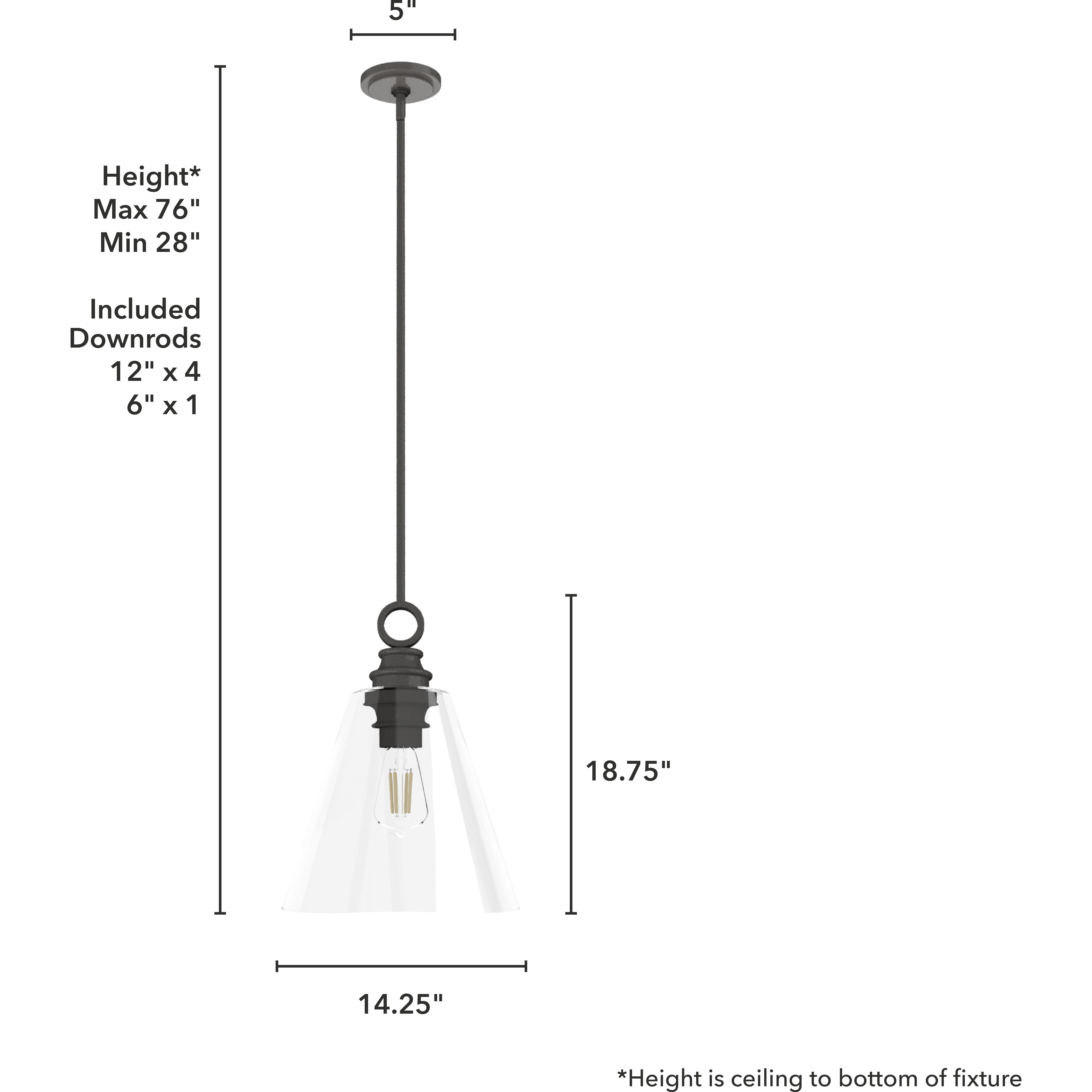 Klein 1 Light 14 inch Noble Bronze Pendant Ceiling Light