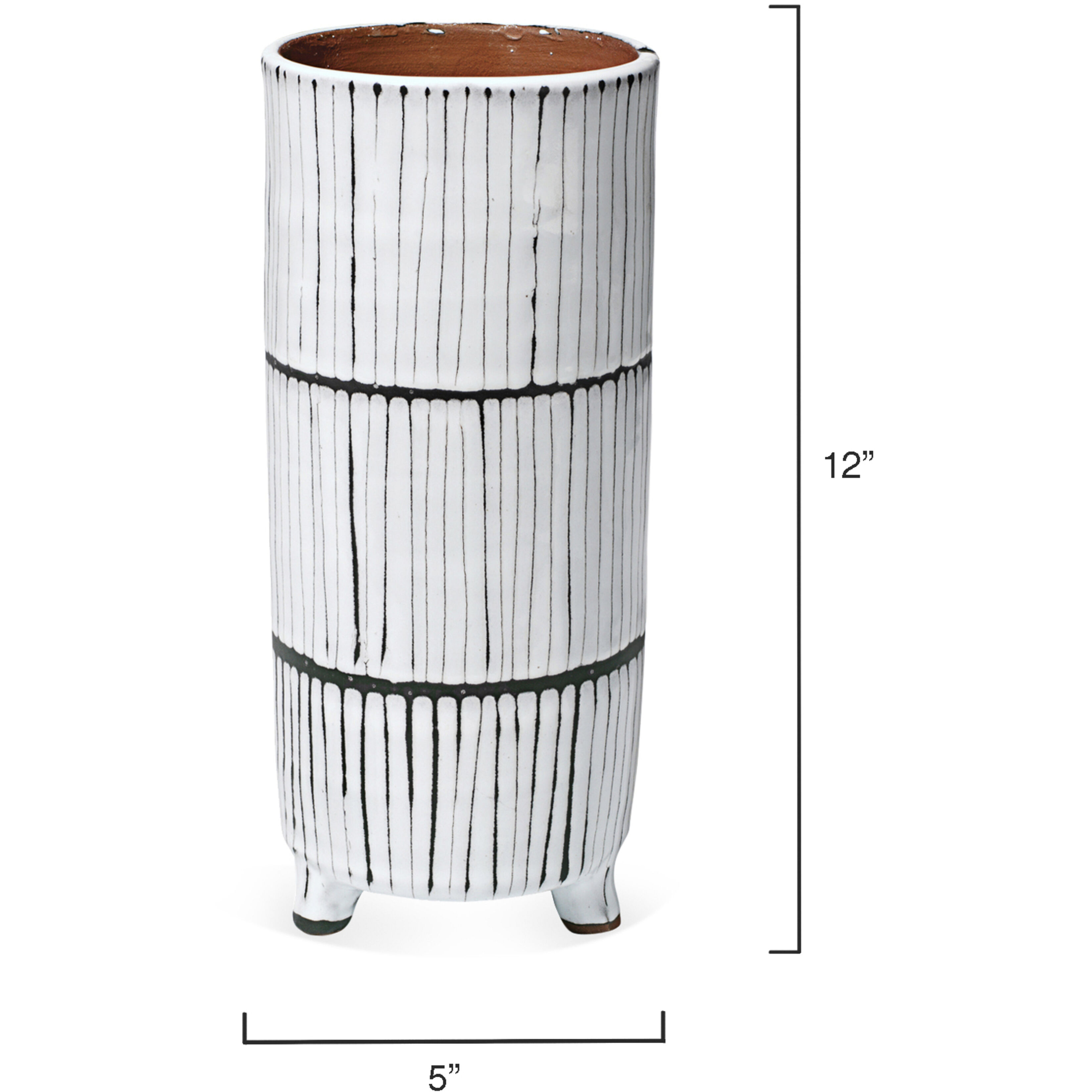 Striae 12 X 5 inch Vessels, Set of 3