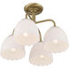 Dorinda 4 Light 18 inch Brushed Champagne Brass Semi-Flush Mount Ceiling Light