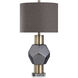 Chelsea 32.5 inch 150 watt Charcoal and Gold and Chocolate Gray Table Lamp Portable Light
