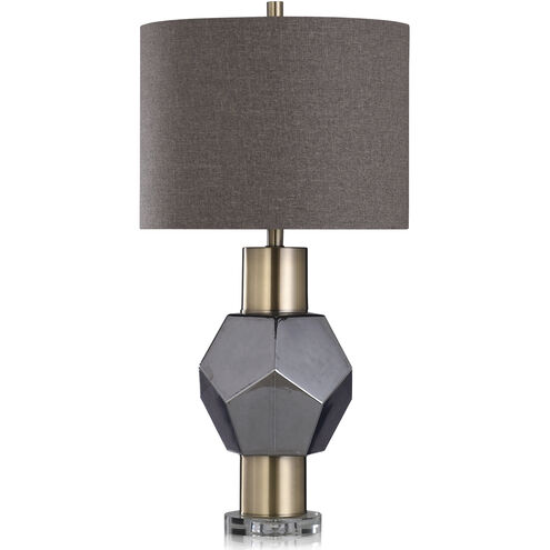 Chelsea 32.5 inch 150 watt Charcoal and Gold and Chocolate Gray Table Lamp Portable Light