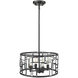 Amoret 4 Light 16 inch Matte Black Convertible Pendant Ceiling Light