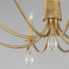 Eden 8 Light 48 inch Charcoal Gold Leaf Chandelier Ceiling Light