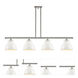 Ballston Adirondack 4 Light 48 inch Polished Nickel Island Light Ceiling Light in Incandescent, Glossy White, Ballston