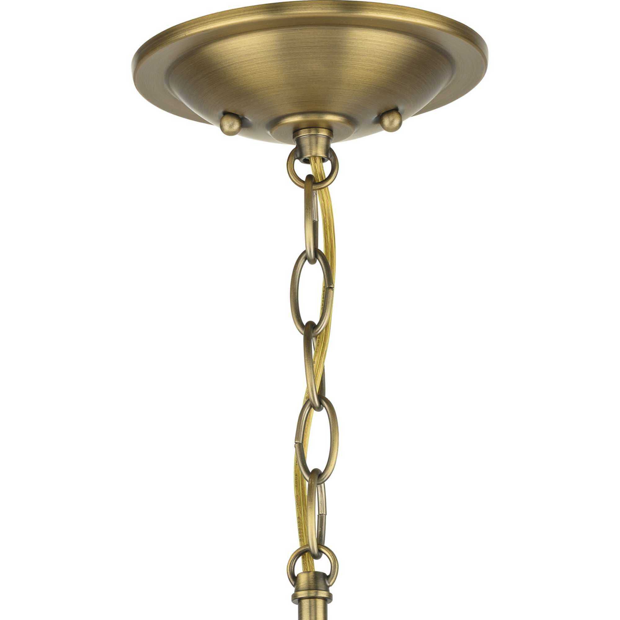 School House 1 Light 8 inch Vintage Brass Mini Pendant Ceiling Light