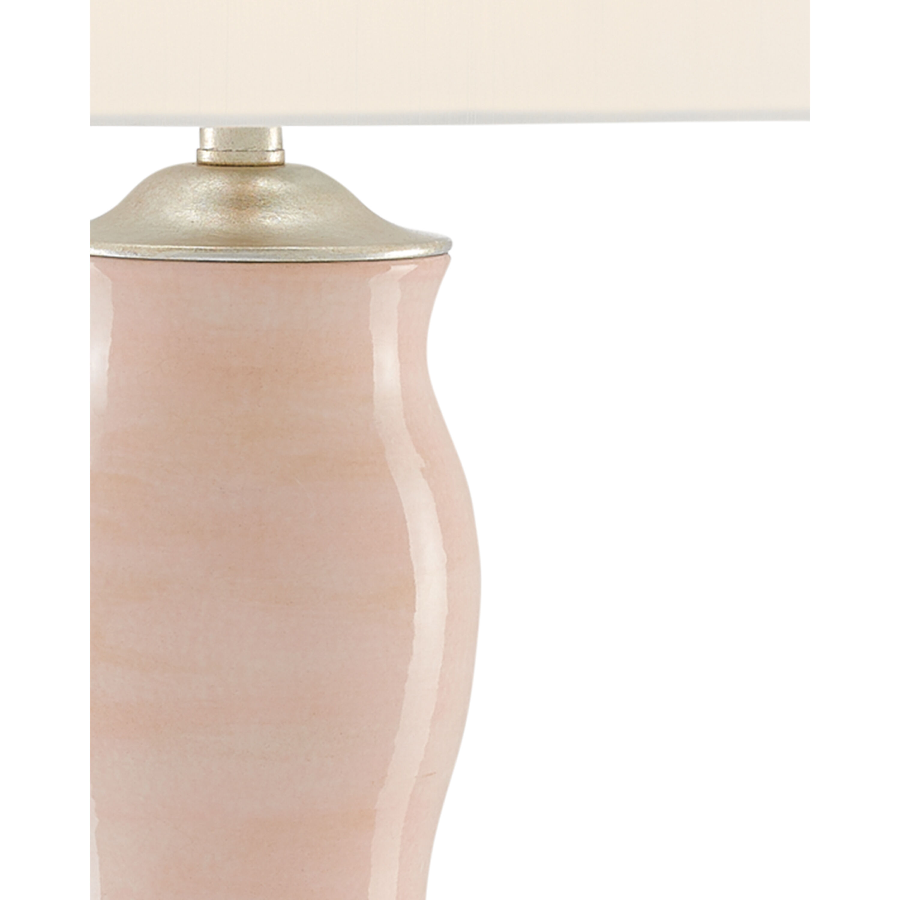 Ondine 30.5 inch 150 watt Blush/Silver Leaf Table Lamp Portable Light