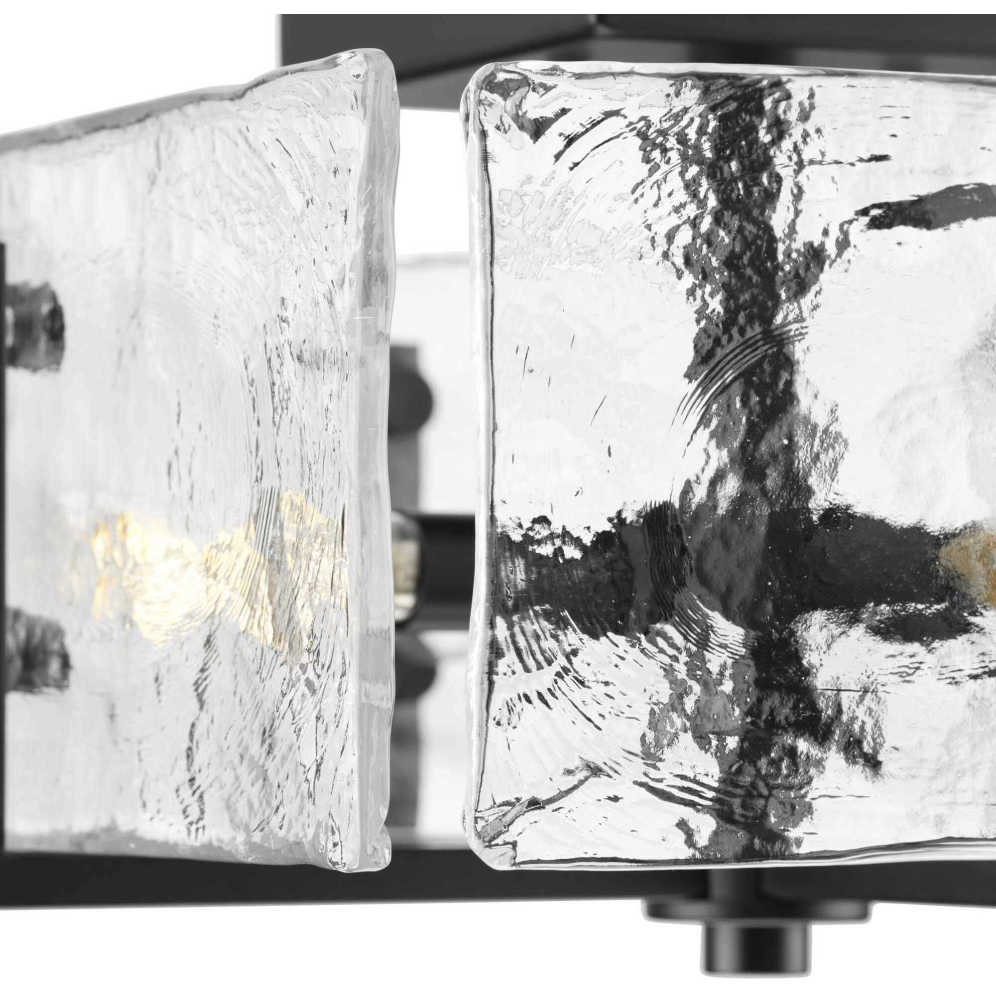 Rivera 4 Light 13 inch Matte Black Semi-Flush Mount Ceiling Light, Design Series