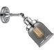 Franklin Restoration Small Bell 1 Light 5 inch Polished Chrome Sconce Wall Light in Plated Smoke Glass, Franklin Restoration