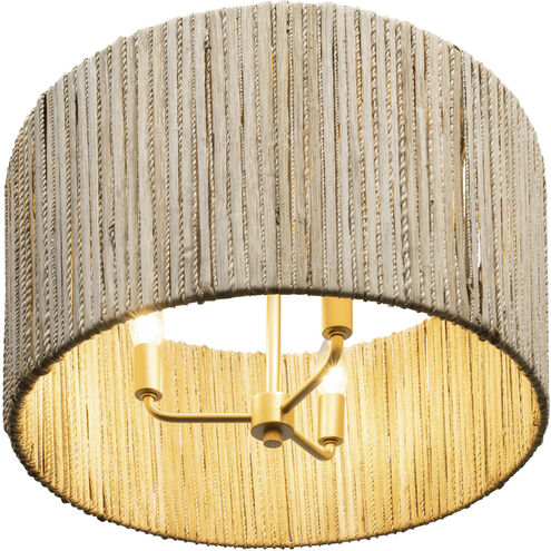 Jacob's Ladder 3 Light 18 inch French Gold Semi-Flush Ceiling Light, Smithsonian Collaboration