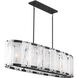 Veil 6 Light 48 inch Dark Matte Black Linear Chandelier Ceiling Light