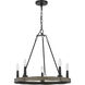 Maidstone 5 Light 23 inch Iron/Oak Chandelier Ceiling Light