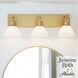 Carrington Isle 3 Light 27.25 inch Luxe Gold Vanity Light Wall Light