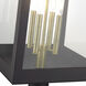 Oslo 4 Light 31 inch Bronze with Antique Brass Candles Outdoor Post Top Lantern