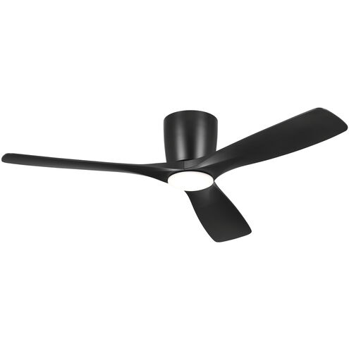 Volos 54 inch Satin Black with Satin Black/Satin Black Blades Ceiling Fan