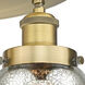 Bell 3 Light 16.75 inch Brushed Brass Flush Mount Ceiling Light in Silver Plated Mercury