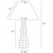 Francine 30 inch 60.00 watt Egg Shell and Antique Brass Lamp Portable Light