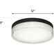 Tribeca 1 Light 12 inch Satin Nickel Flush Mount Ceiling Light
