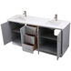 Hayes 72 X 22 X 35 inch Grey Vanity Sink Set