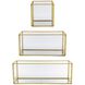 Anita 5 inch Clear and Gold Decorative Boxes