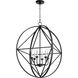 Prolate 6 Light 27.75 inch Noir Pendant Ceiling Light