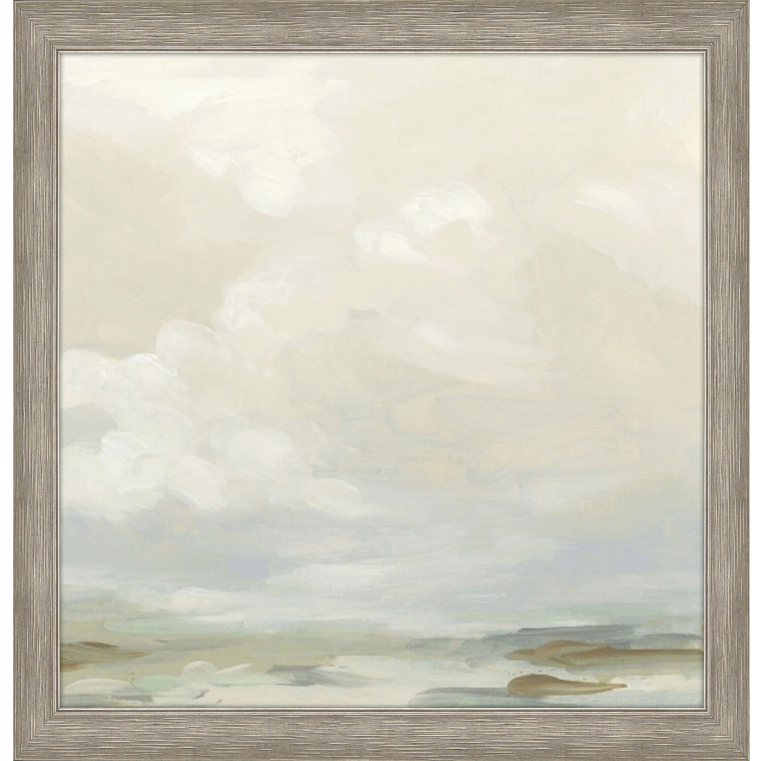 Cloudbank Blue and Green and Multi and Neutral Framed Art