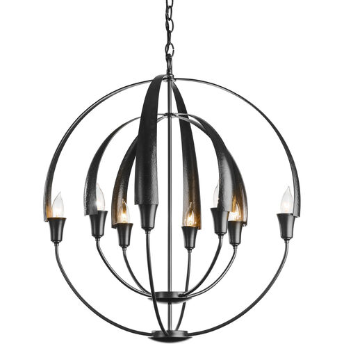 Double Cirque 8 Light 25.4 inch Black Chandelier Ceiling Light