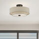 Bellingham 3 Light 15 inch Bronze Large Semi-Flush Ceiling Light, Large