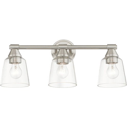 Catania 3 Light 23 inch Brushed Nickel Vanity Sconce Wall Light