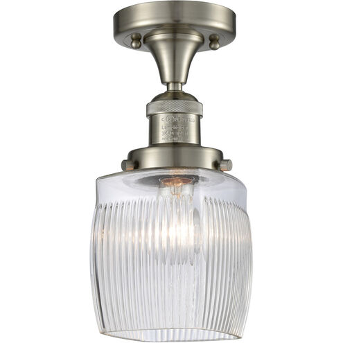 Franklin Restoration Colton 1 Light 6 inch Brushed Satin Nickel Semi-Flush Mount Ceiling Light, Franklin Restoration