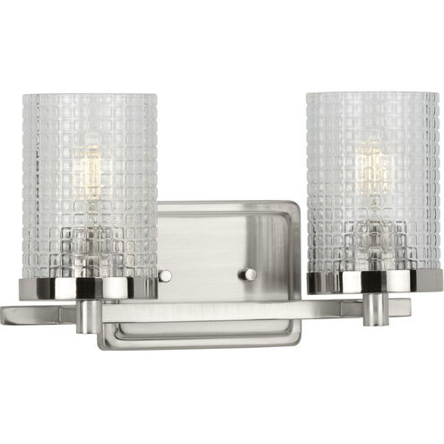 Fawcett 2 Light 13.13 inch Brushed Nickel Bath Vanity Wall Light