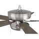 Pro Plus 119 52 inch Brushed Polished Nickel with Driftwood/Grey Walnut Blades Contractor Ceiling Fan, Pan