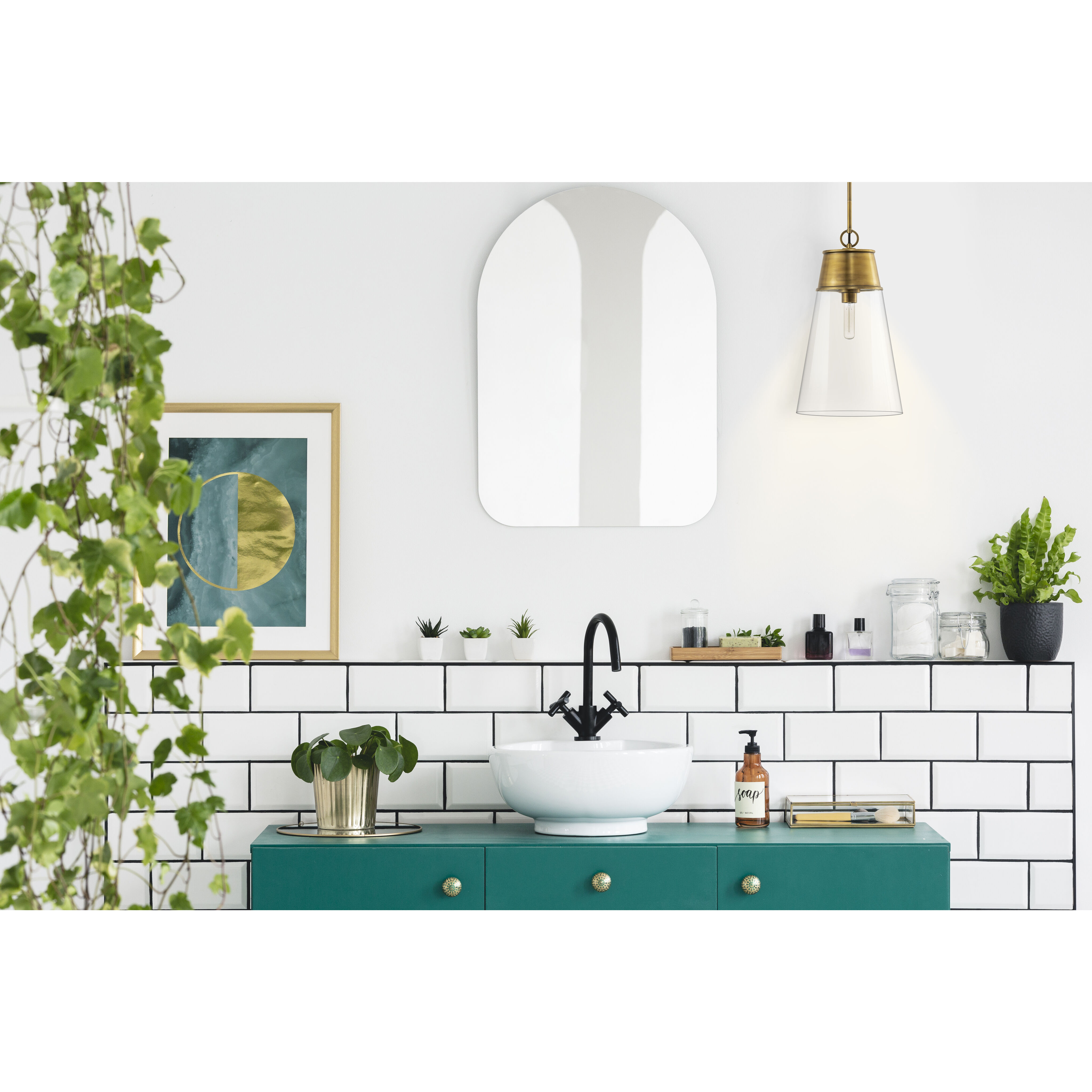 Wentworth 1 Light 11.5 inch Rubbed Brass Pendant Ceiling Light