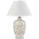 Goodell 27.5 inch 150 watt White Glazed with Clear Table Lamp Portable Light