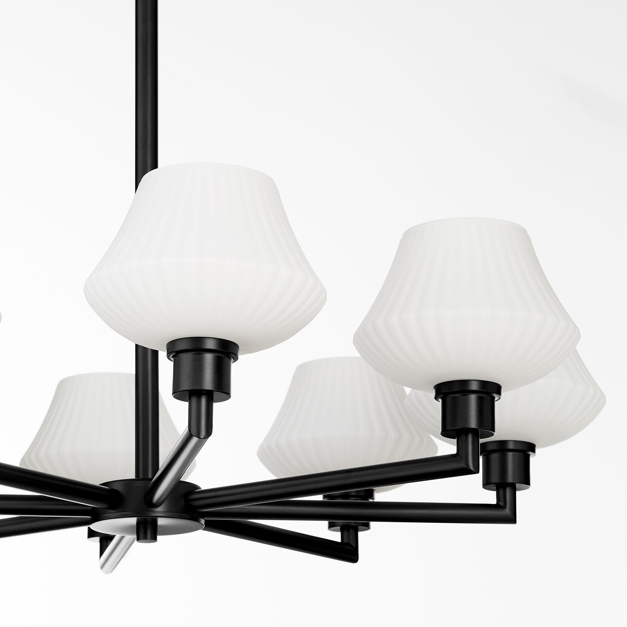 Cassini 8 Light 33 inch Matte Black Chandelier Ceiling Light