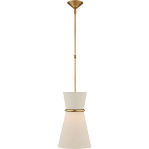 AERIN Clarkson 2 Light 10 inch Hand-Rubbed Antique Brass Single Pendant Ceiling Light, Small